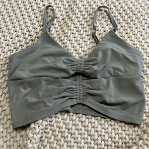 Athleta cinch longline bra (sage green)